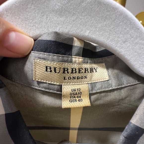 Burberry London Check Button Up Shirt (Size 10) - Picture 3 of 7